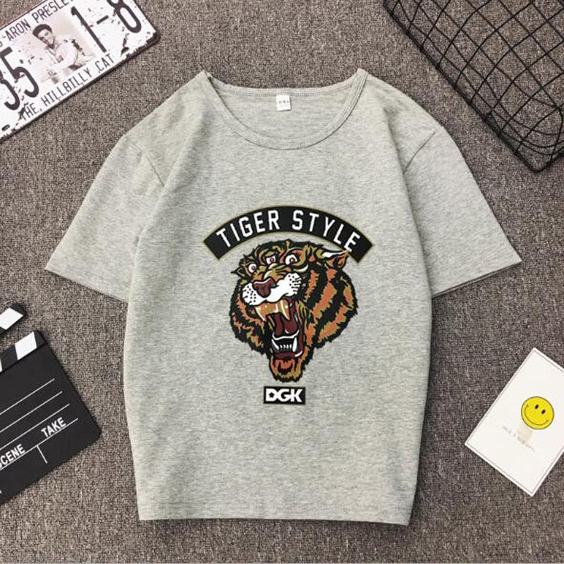 T shirt Woman Tiger Head Print