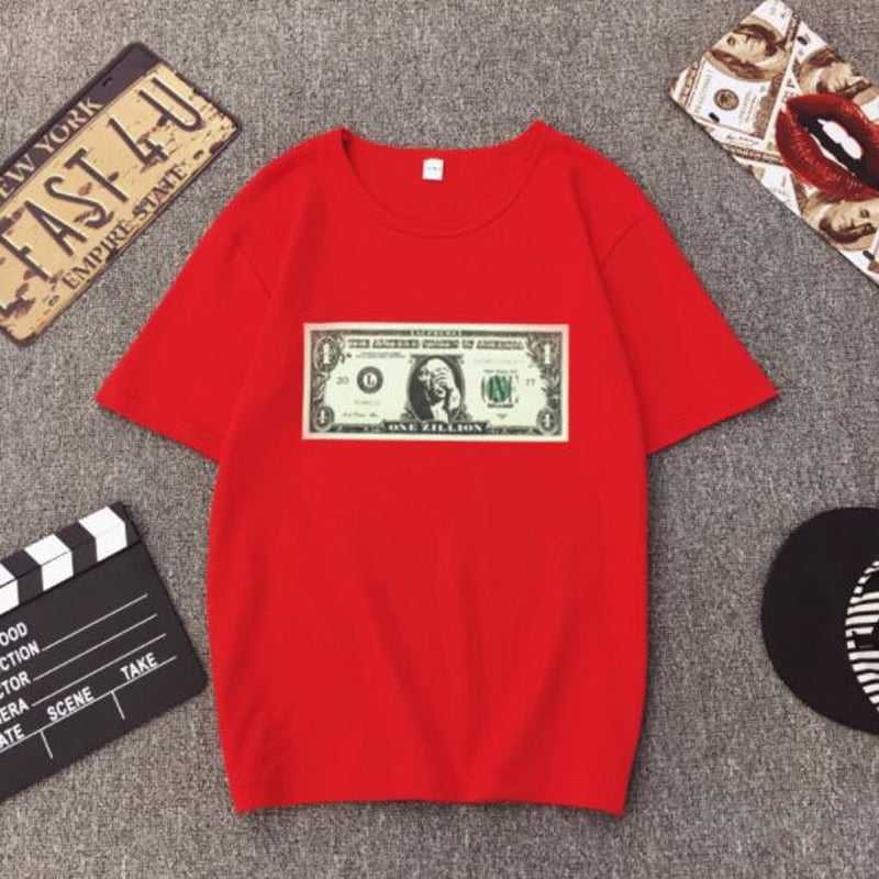 T shirt Woman US Dollar Print